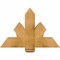 Ekena Millwork Redmond Rough Sawn Timber Gable Bracket, Western Red Cedar, 36"W x 24"H x 6"D x 6"F, 16/12 Pitch GBW036X24X0606RED00RWR - alternate 1